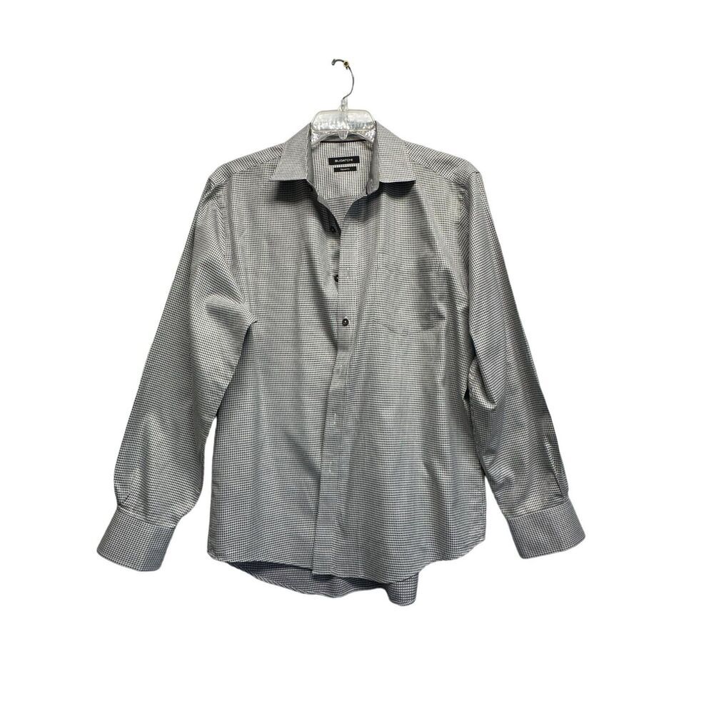 BUGATCHI Mens Classic Fit Classic Blue Point Collar Long Sleeve Shirt‎ XL NWOT